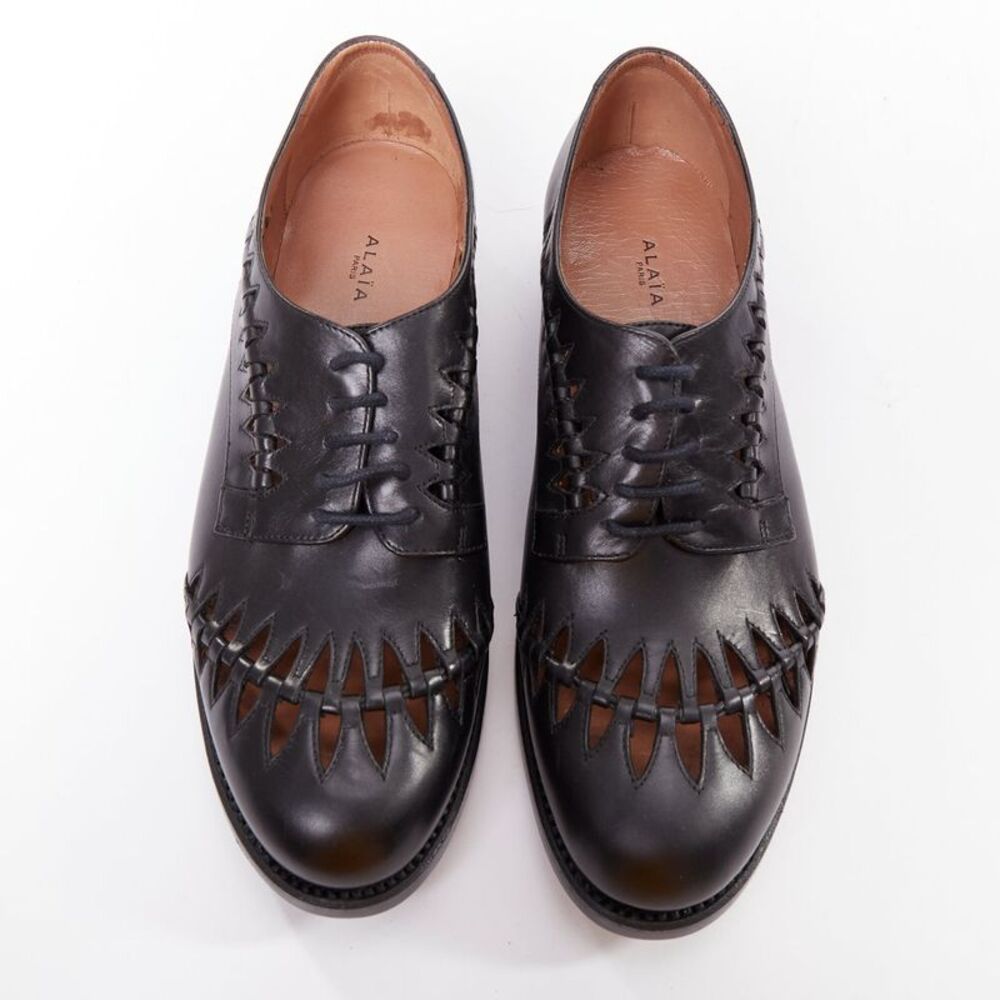 Alaia Goodyear Leather Braided Brogue